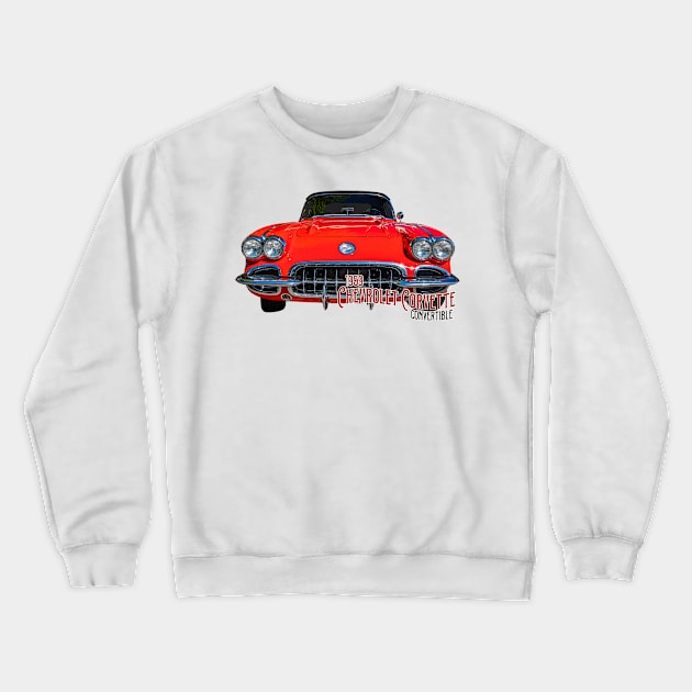 1959 Chevrolet Corvette Convertible Crewneck Sweatshirt by Gestalt Imagery